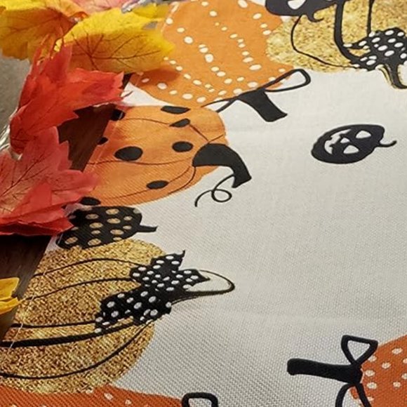 Fall Table Runner Decorative Cloth Halloween Party Decoration Pumpkin Decor 120" - Picture 7 of 12